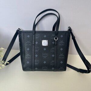 MCM black printed handbag crossbody tote bag